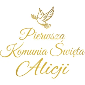 Naklejka Pierwsza Komunia Święta z imieniem