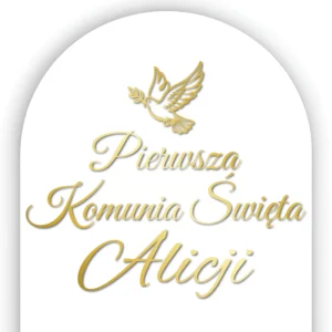 Naklejka Pierwsza komunia święta z imieniem personalizowana różne wzory