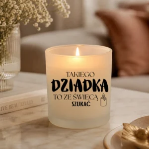Alternative view of Świeca na prezent dla dziadka z napisem | AYORN