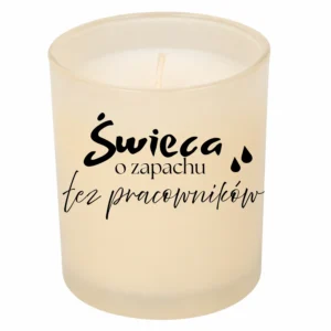 Świeca o zapachu łez pracowników - humorystyczny prezent
