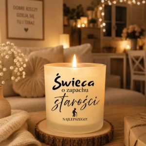 Świeca o zapachu starości - świeca na prezent na urodziny - obrazek 6